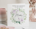 70th Birthday Card for Mum, Mum Birthday Card, Birthday Card for Her, Floral Birthday Card, Personalised 70th Birthday Card for Mum