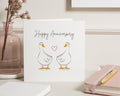 Anniversary Card, Cute Anniversary Card, Anniversary Card for Couple, Romantic Card, Goose Card, Card for Him, Card for Her