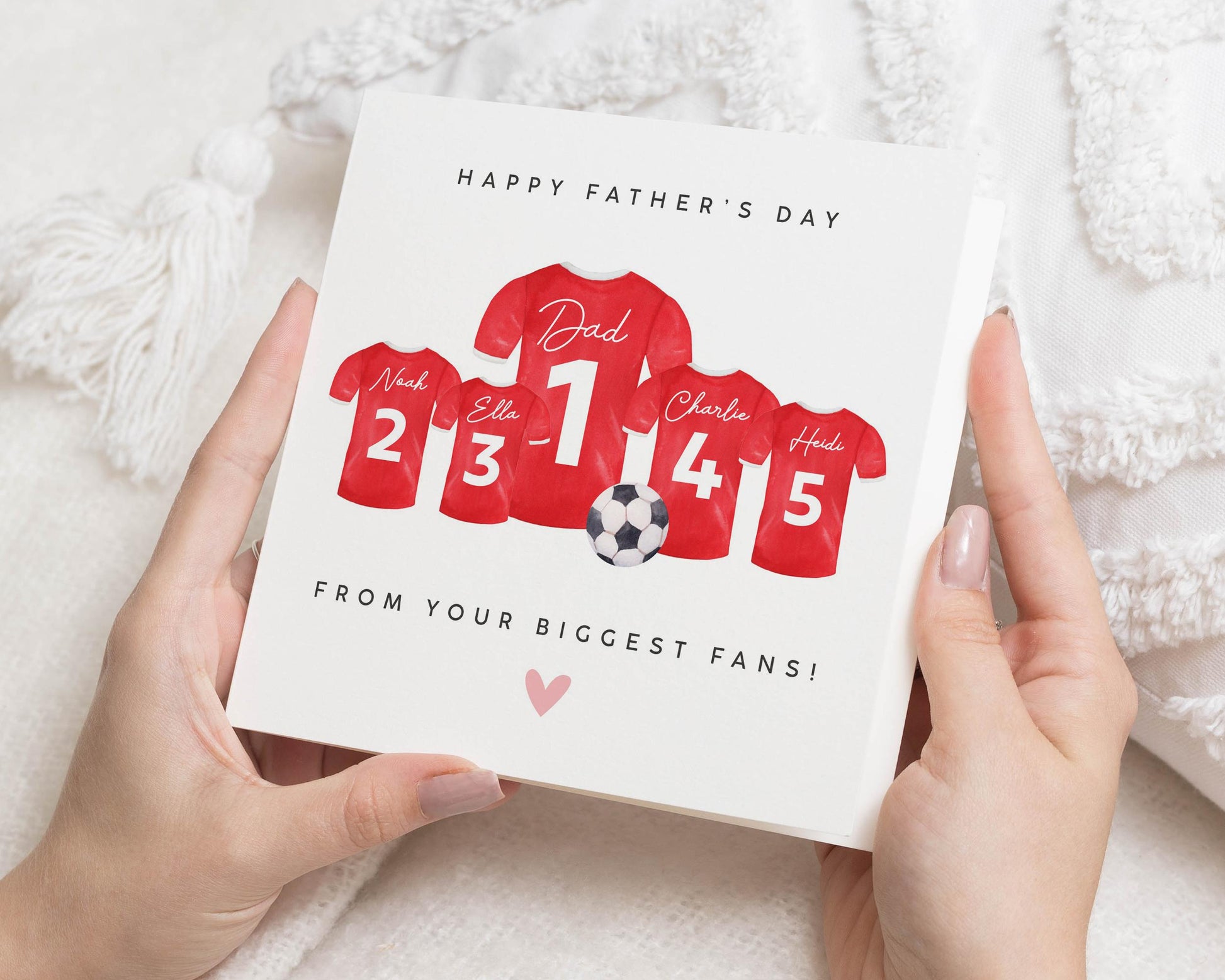 Fathers Day Card, Personalised Fathers Day Card, Football Shirt Card, Fathers Day Card from Kids, Dad Card, Fathers Day Gift