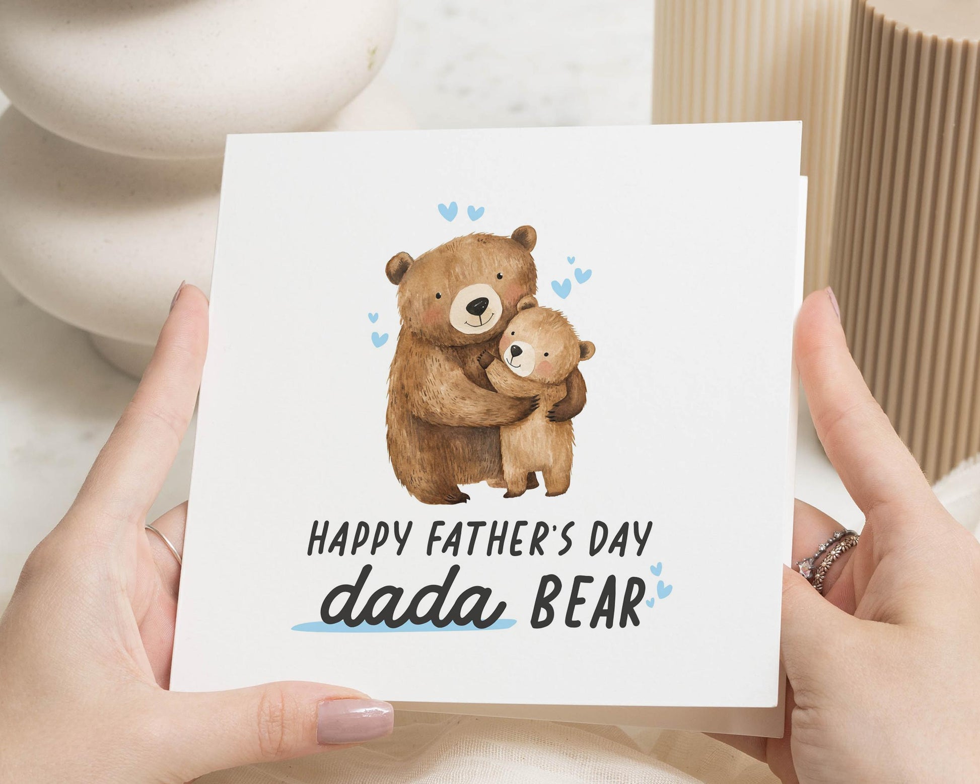 Fathers Day Card for Dad, Dada Bear Card, Fathers Day Card from Kids, Cute Bear Card, Fathers Day Card for Him, Daddy Card