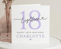 18th Birthday Card for Her, Personalised Birthday Card, Birthday Card for Daughter, 18th Birthday Card for Friend, Glitter Birthday Card