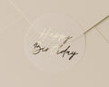 Happy Birthday Sticker, Gold Foil Birthday Sticker, Birthday Envelope Seal, Birthday Gift Sticker, Birthday Party Decoration
