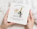 Wedding Card, Congratulations Wedding Card, Personalised Wedding Card, Wedding Card for Couple, Champagne Wedding Card