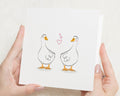 Anniversary Card for Her, Cute Goose Card, Romantic Card for Wife, Valentines Day Card, Love Card for Girlfriend, Funny Animal Card
