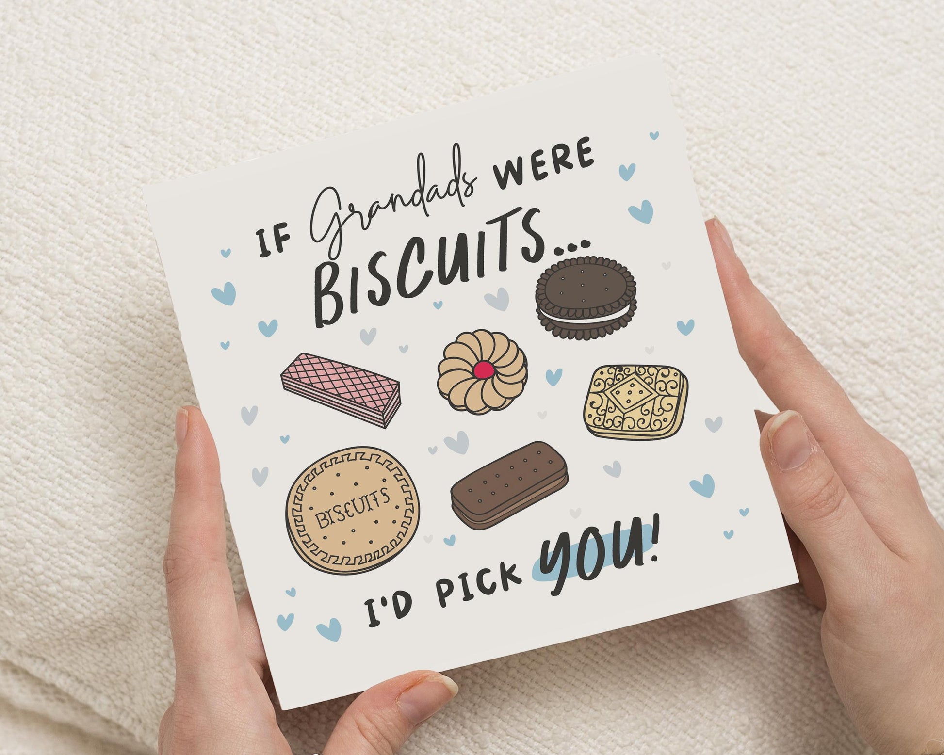Birthday Card for Grandad, Grandad Birthday Card, Cute Card for Him, Funny Grandad Card, If Grandads Were Biscuits Card