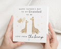 Fathers Day Card for Grandad to Be, Fathers Day Card from the Bump, Grandad to Be Card, Giraffe Fathers Day Card