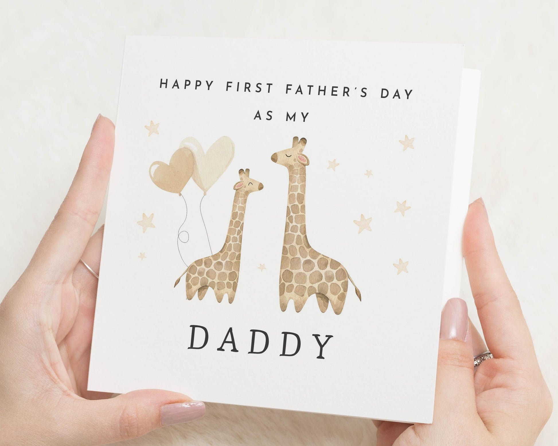 First Fathers Day Card, Fathers Day Card from Baby, Daddy Fathers Day Card, Giraffe Fathers Day Card, Cute Fathers Day Card