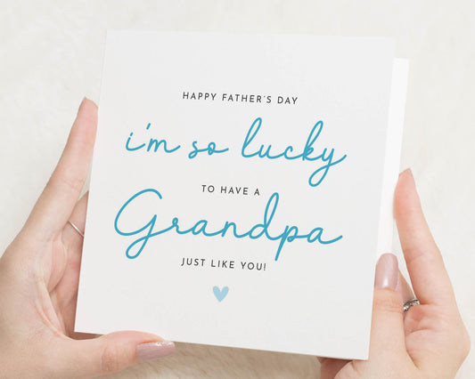 Fathers Day Card for Grandpa, Grandpa Fathers Day Card, Fathers Day Card from Grandchild, Card for Grandad, Simple Fathers Day Card