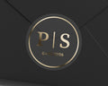 Personalised Wedding Envelope Seal, Gold Foil Initial Sticker, Custom Date Sticker, Wedding Monogram Sticker, Elegant Wedding Sticker