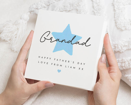 Fathers Day Card Grandad, Grandpa Fathers Day Card, Pops Card, Personalised Card, Fathers Day Card from Grandchild, Card for Him
