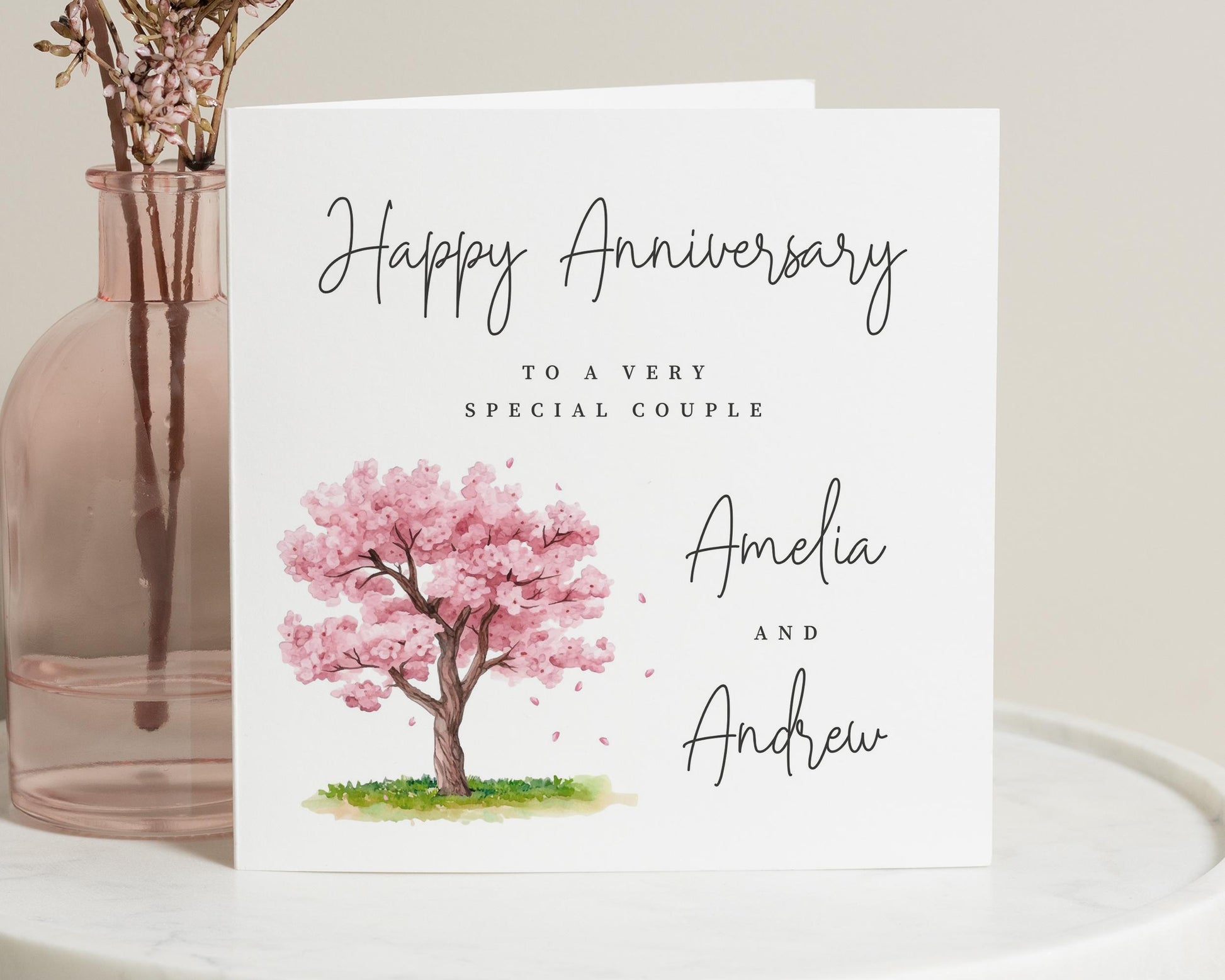 Anniversary Card for Couple, Personalised Anniversary Card, Special Couple Card, Wedding Anniversary Card, Custom Card for Her and Him
