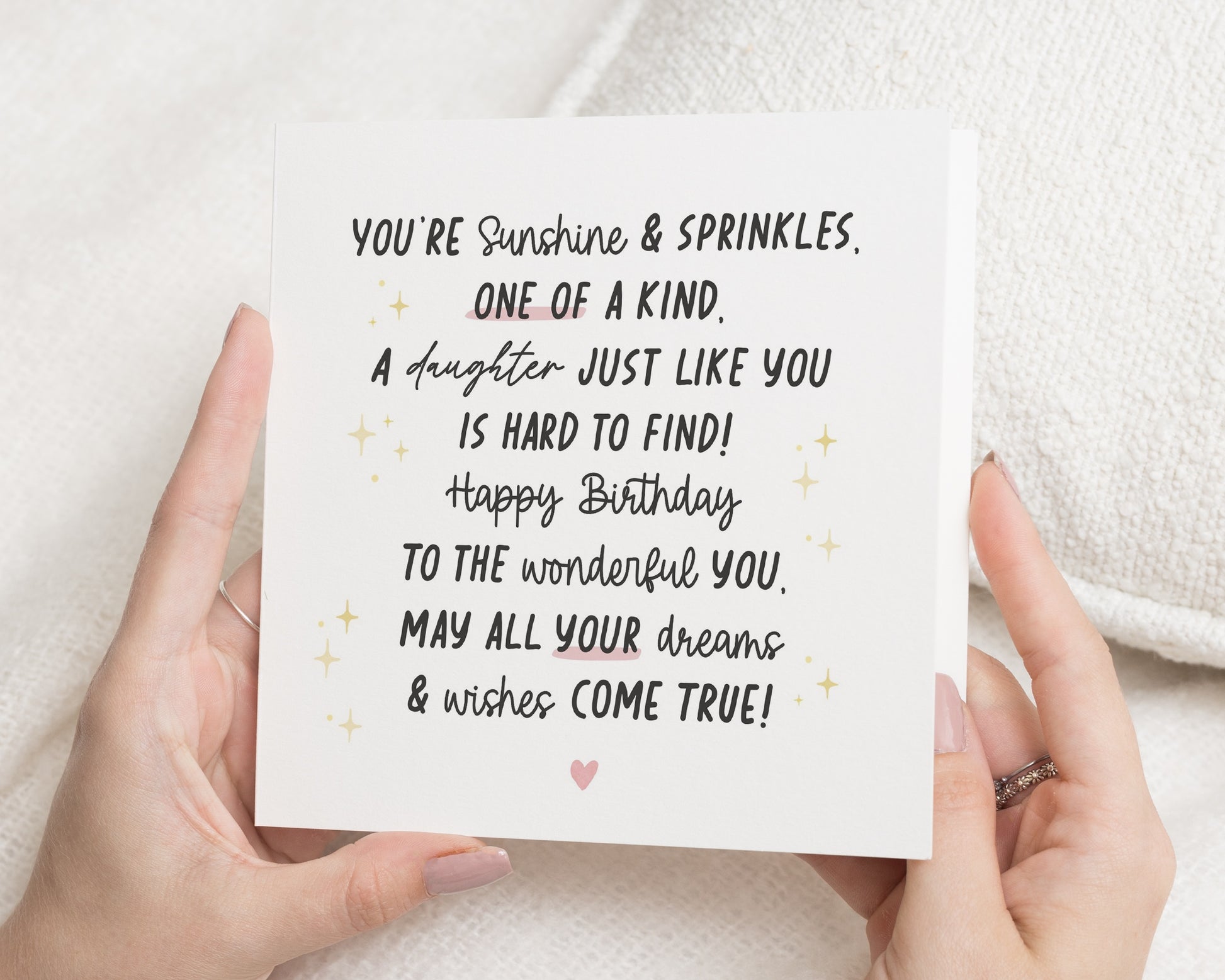 Birthday Card for Daughter, Daughter Birthday Card, Birthday Card for Girl, Cute Birthday Card, Personalised Birthday Card for Her