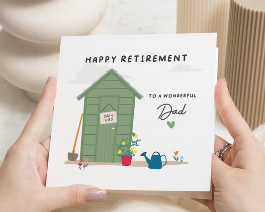 Retirement Card for Dad, Happy Retirement Card, Dad Retirement Card, Retirement Card for Him, Shed Card, Personalised Retirement Card