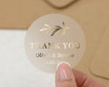 Thank You Sticker, Wedding Thank You Sticker, Personalised Thank You Label, Gold Foil Thank You, Custom Wedding Sticker