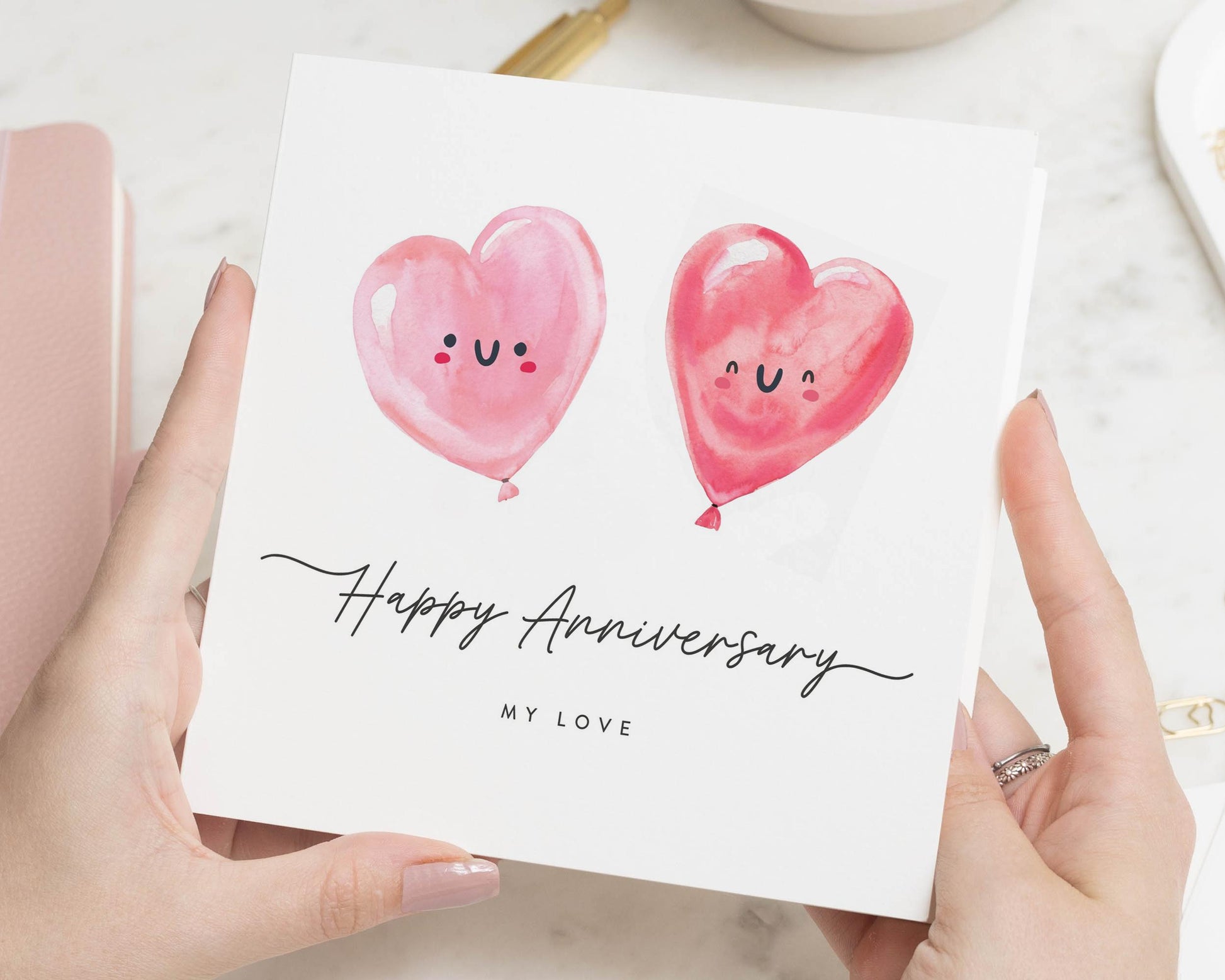 Anniversary Card for My Love, Cute Anniversary Card, Romantic Card, Anniversary Card for Him, Anniversary Card for Her, Heart Balloon Card