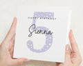 5th Birthday Card for Girl, Personalised Birthday Card, Birthday Card for Daughter, Birthday Card for Granddaughter, Custom Age Card