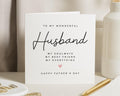 Fathers Day Card for Husband, Husband Fathers Day Card, Fathers Day Card from Wife, Fathers Day Card for Him, Simple Fathers Day Card