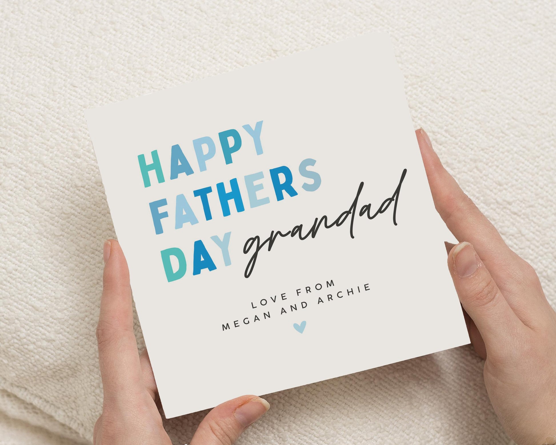 Fathers Day Card for Grandad, Happy Fathers Day Card, Personalised Grandad Card, Fathers Day Card from Grandchildren, Card for Him