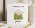 Birthday Card for Grandad, Grandad Birthday Card, Greenhouse Birthday Card, Birthday Card for Him, Cute Birthday Card, Plant Card
