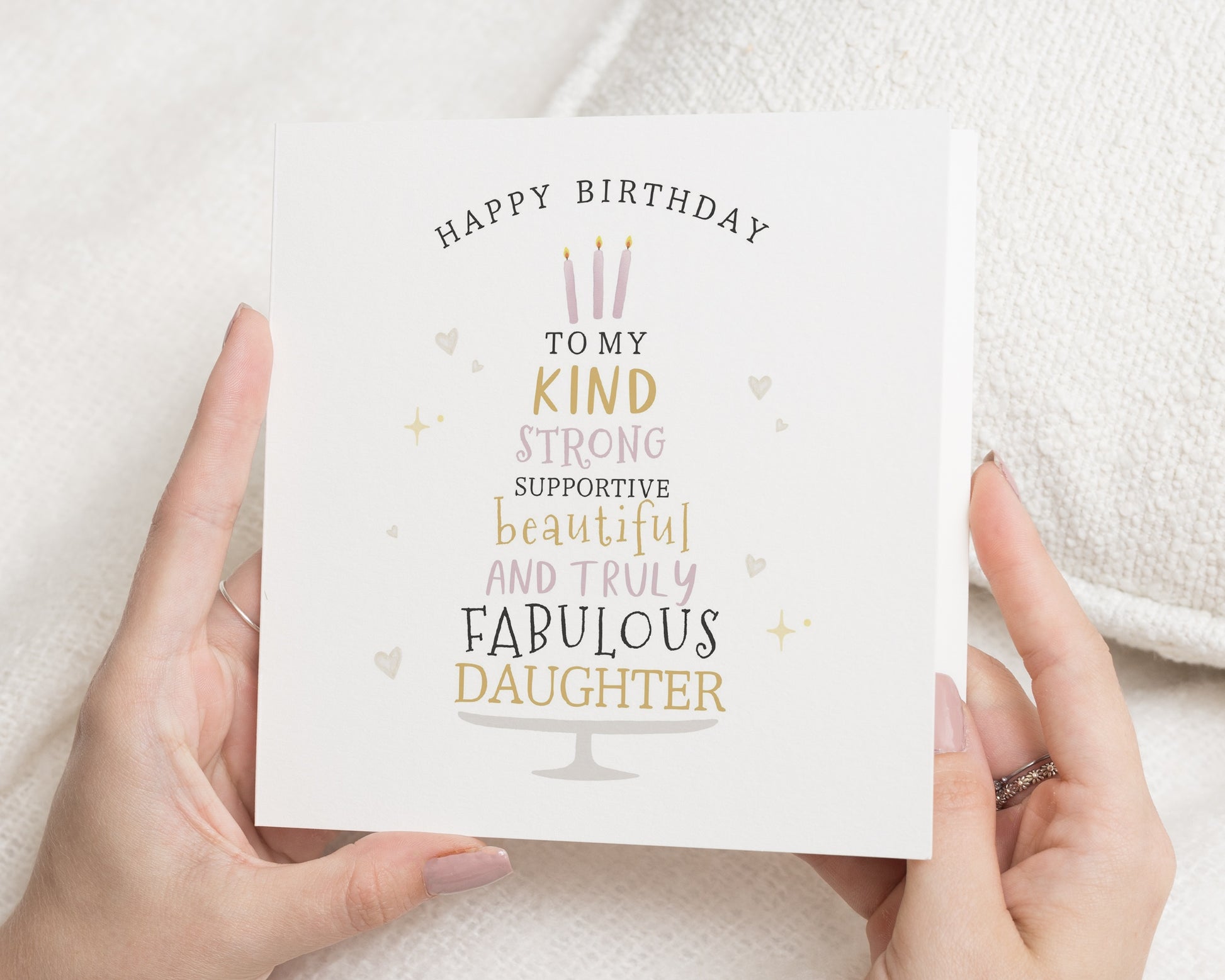 Birthday Card for Daughter, Daughter Birthday Card, Birthday Card for Her, Kind Supportive Daughter Card, Fabulous Daughter Card