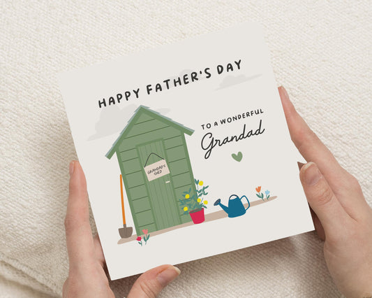 Fathers Day Card for Grandad, Grandad Fathers Day Card, Fathers Day Card for Him, Grandad Card, Cute Fathers Day Card, Garden Shed Card