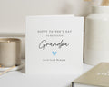 Fathers Day Card for Grandpa, Fathers Day Card from Bump, Grandad Fathers Day Card, Personalised Fathers Day Card for Him