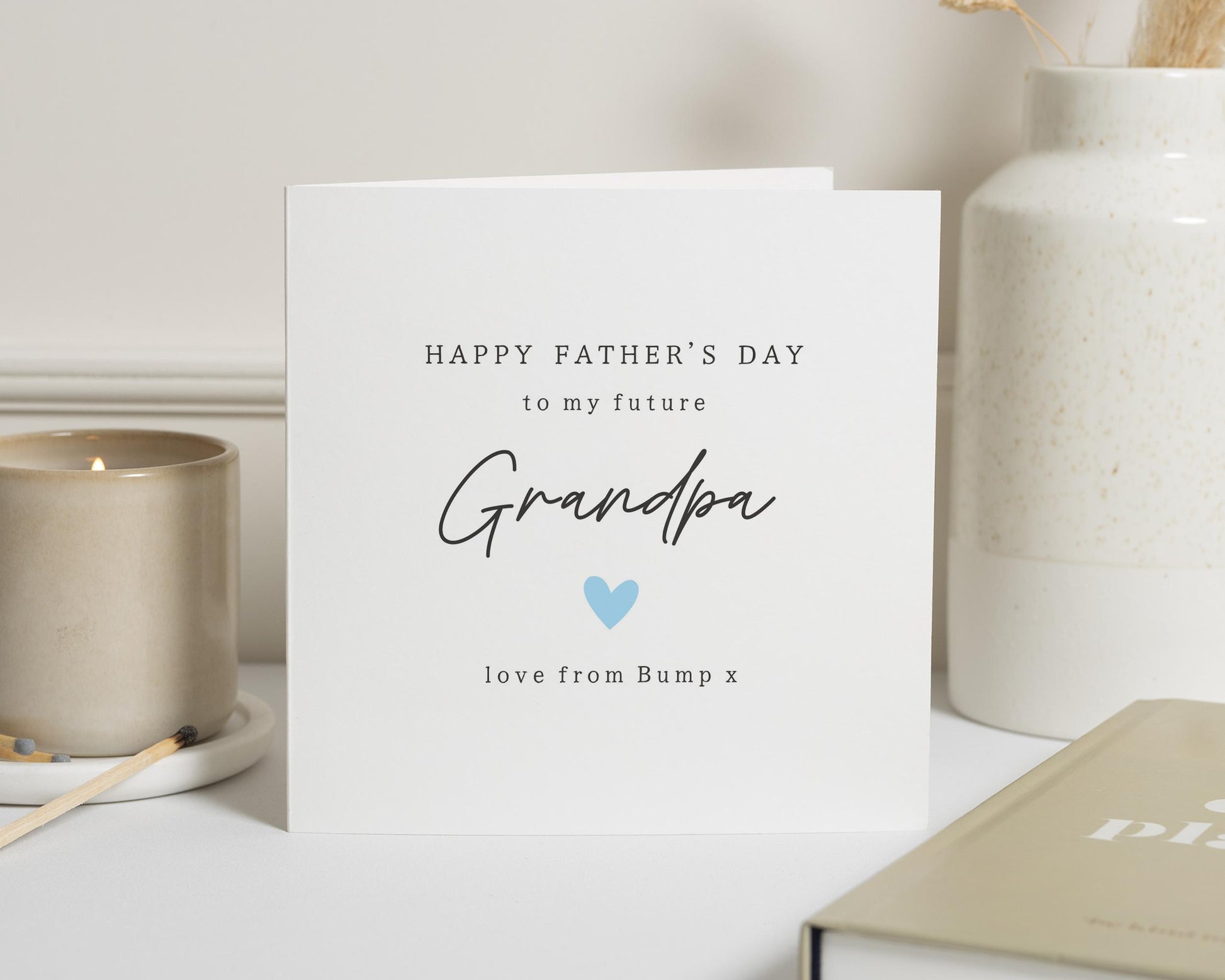Fathers Day Card for Grandpa, Fathers Day Card from Bump, Grandad Fathers Day Card, Personalised Fathers Day Card for Him