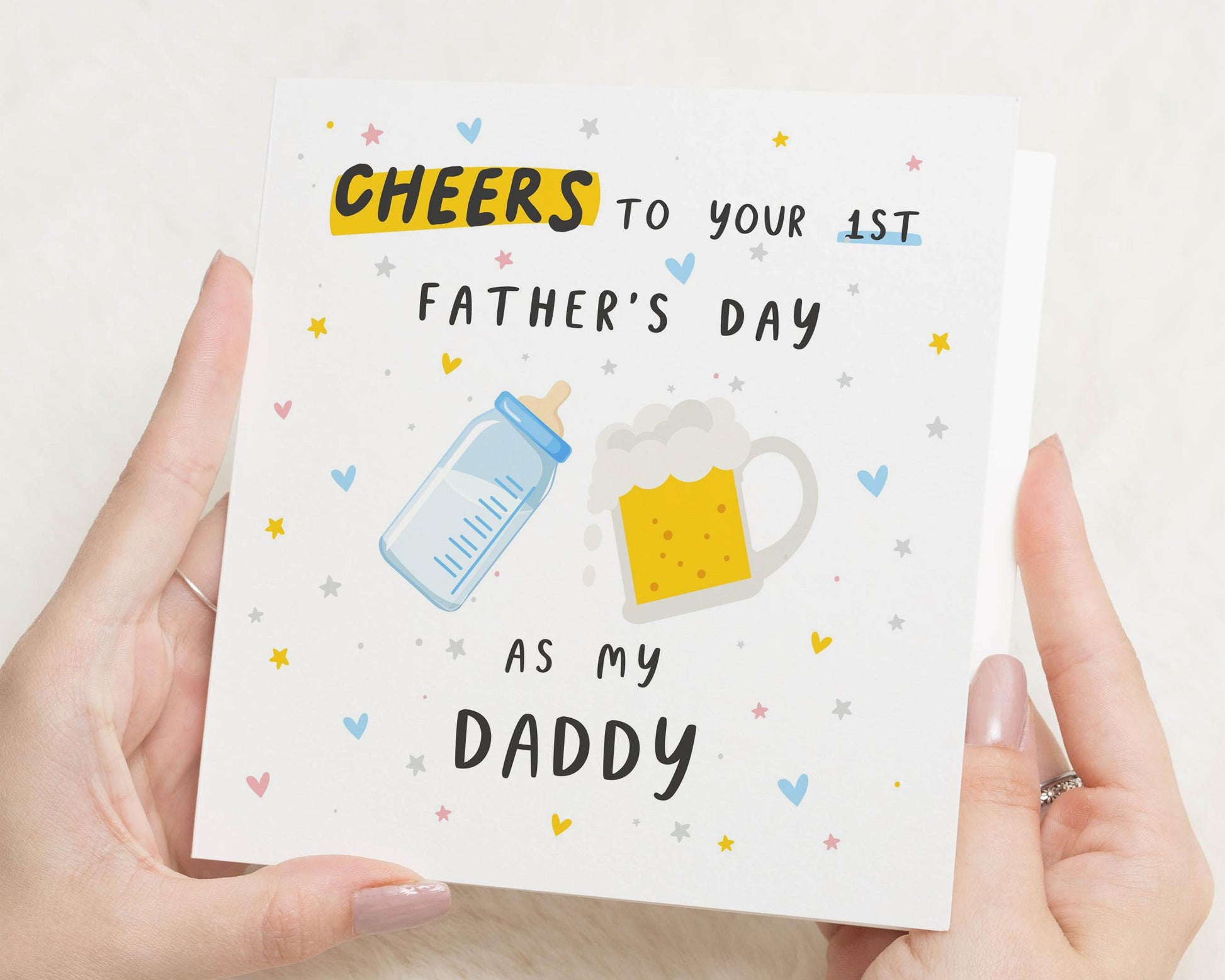 Fathers Day Card from Baby, 1st Fathers Day Card, Daddy Fathers Day Card, Fathers Day Card for Dad, Cute Fathers Day Card
