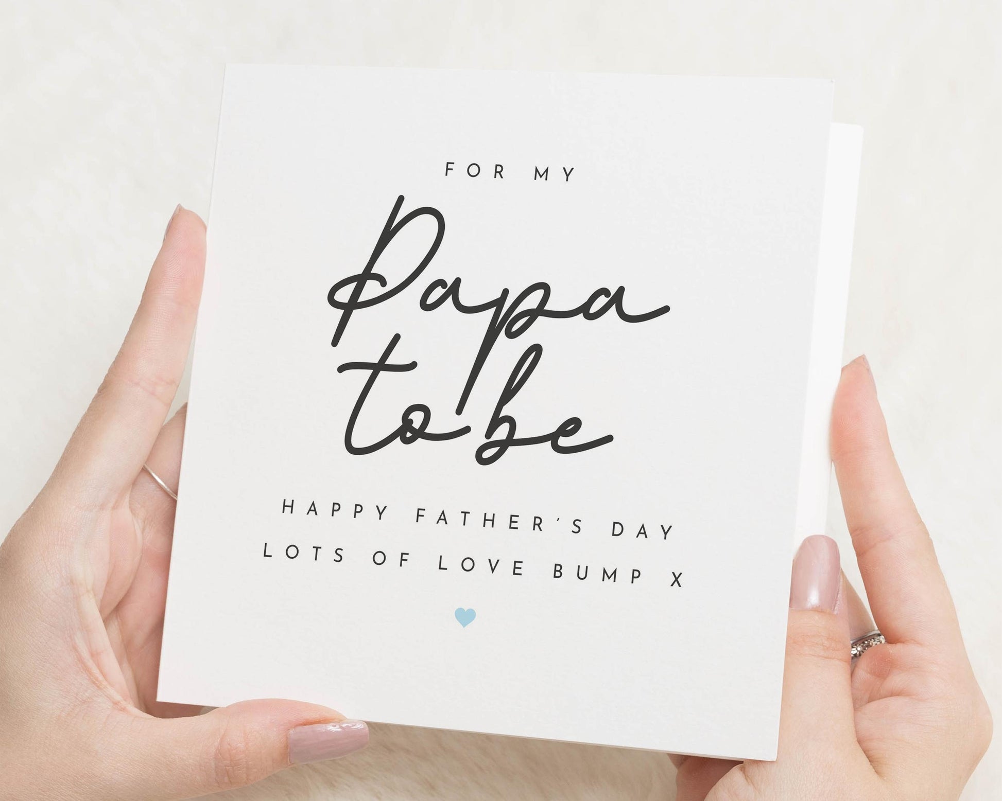 Fathers Day Card for Papa to Be, Fathers Day Card from Bump, New Dad Card, Daddy to Be Card, Personalised Fathers Day Card