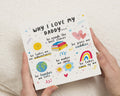 Why I Love My Daddy Card, Fathers Day Card, Daddy Birthday Card, Card from Kids, Cute Card for Dad, Personalised Daddy Card