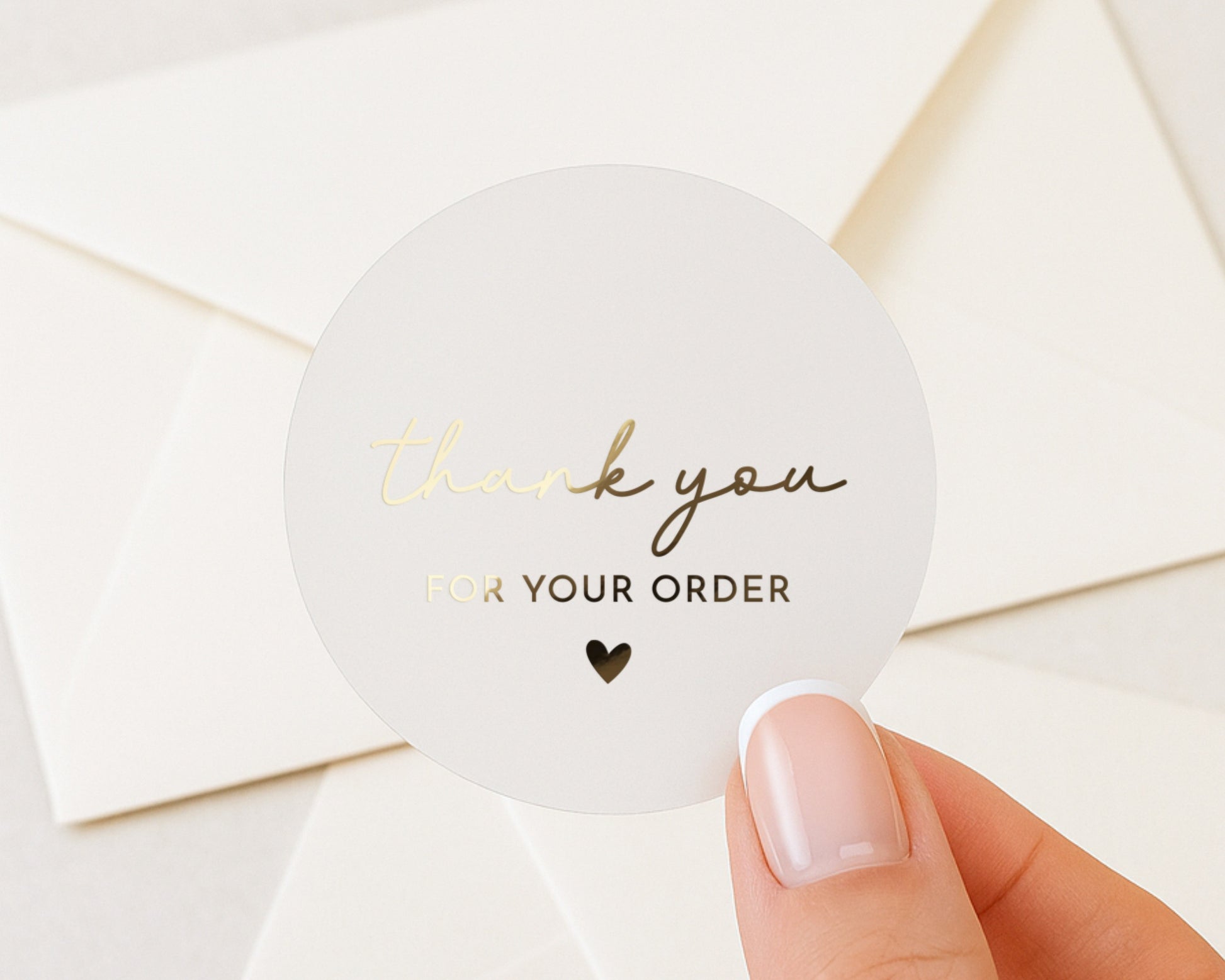 Thank You For Your Order Stickers, Gold Foil Thank You Stickers, Business Packaging Stickers, Small Business Stickers