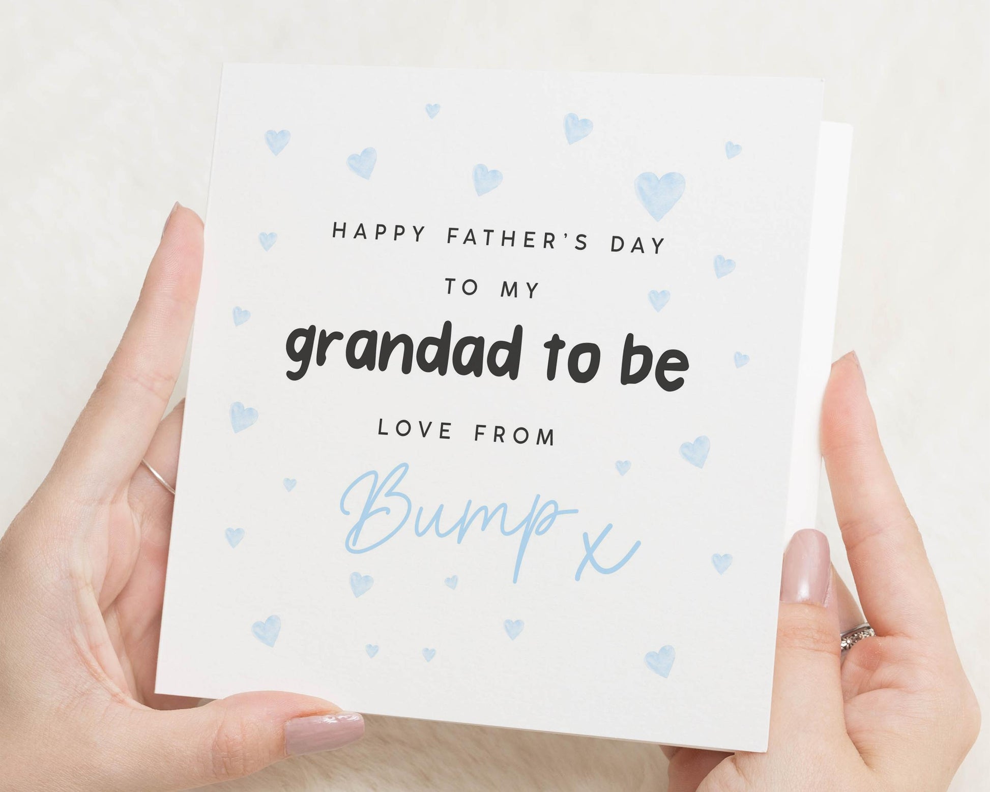 Fathers Day Card for Grandad to Be, Grandad to Be Fathers Day Card, Fathers Day Card from Bump, Personalised Fathers Day Card