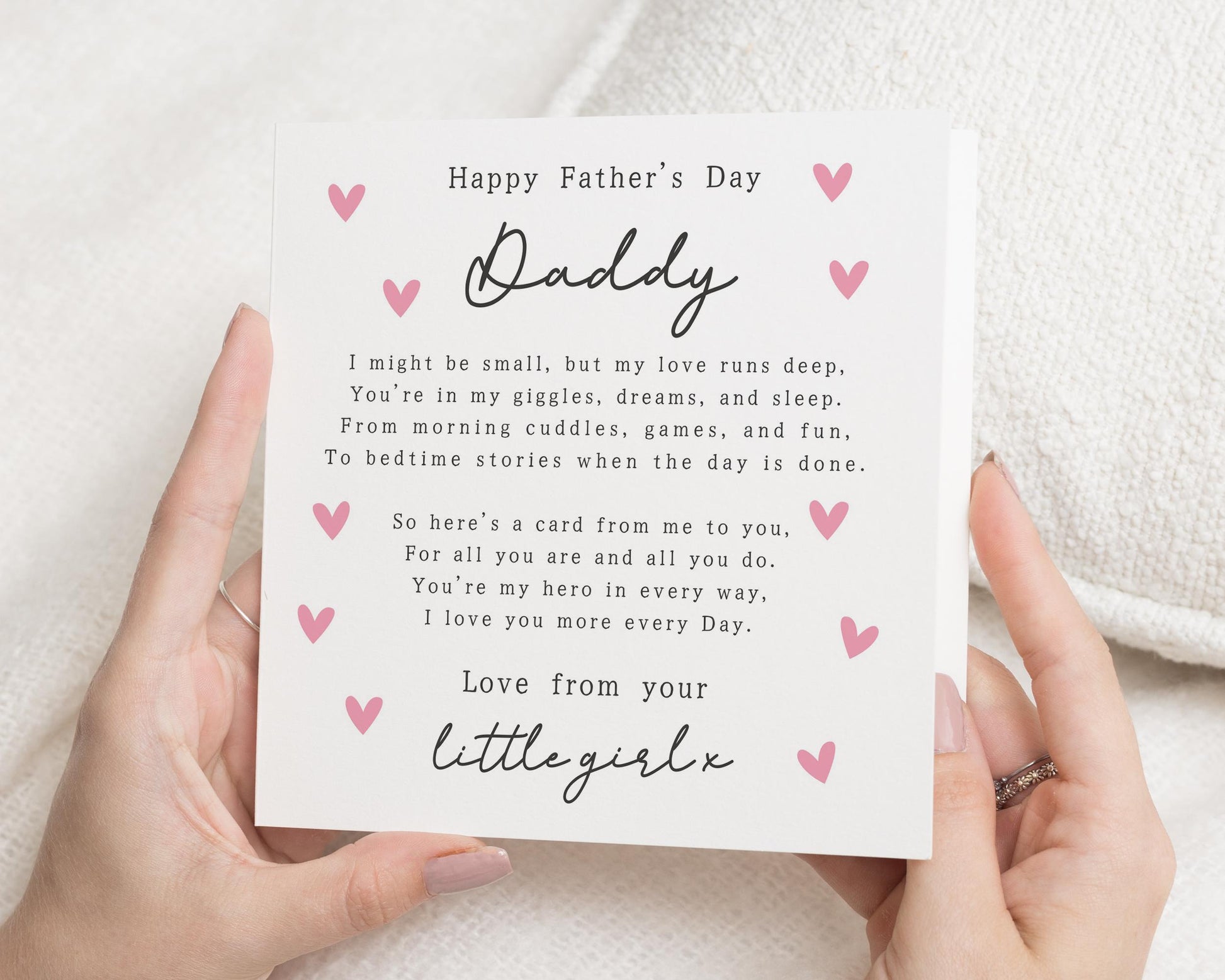 Fathers Day Card for Daddy, Fathers Day Card from Daughter, Cute Fathers Day Card, Daddy Card, Fathers Day Card for Him