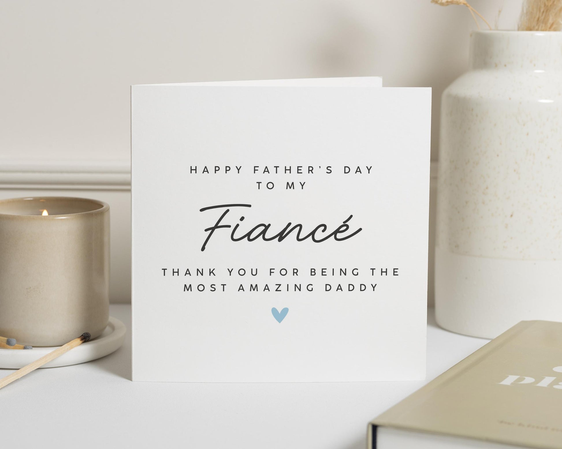 Fathers Day Card for Fiancé, Fathers Day Card from Partner, Daddy Card, Fathers Day Card for Him, Thank You Card for Fiancé