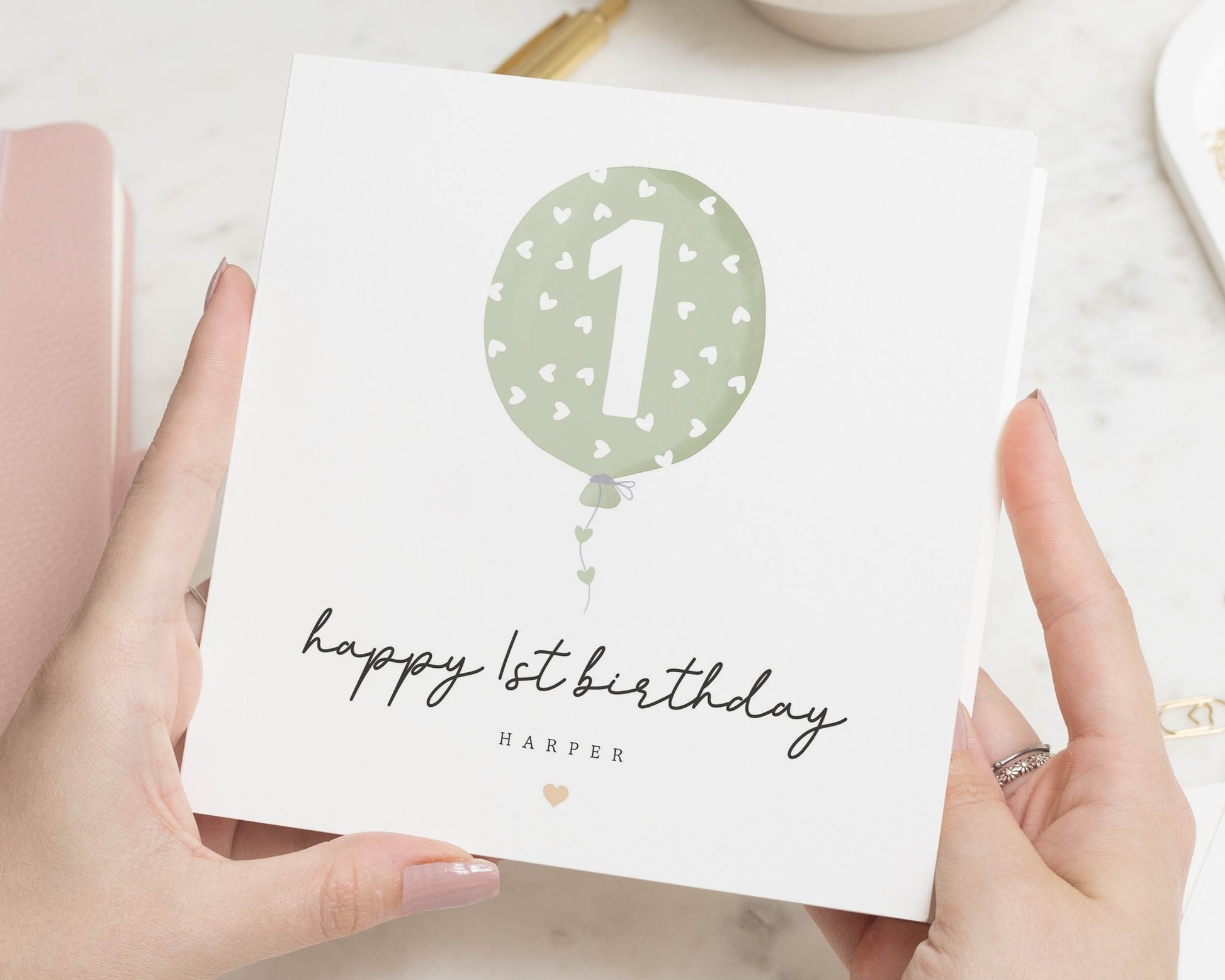 1st Birthday Card, Personalised First Birthday Card, Birthday Card for Girl, Birthday Card for Boy, Cute 1st Birthday Card