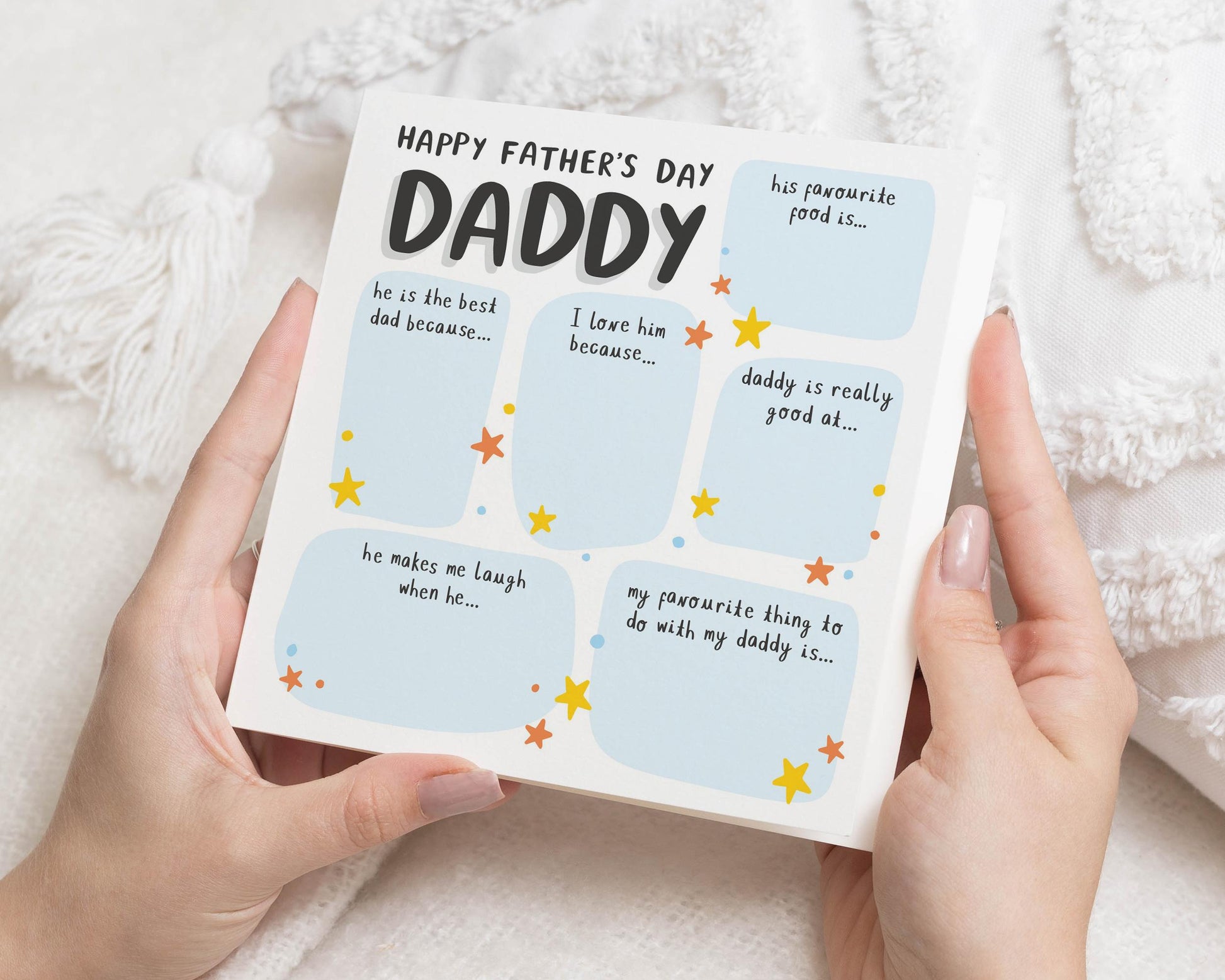 Fathers Day Card for Daddy, Personalised Fathers Day Card, Daddy Card from Kids, Cute Fathers Day Card, Daddy Gift
