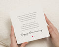 Anniversary Card for Husband, Wife, Romantic Anniversary Card, Poem Card for Him, Her, Best Friend, Happy Anniversary Card