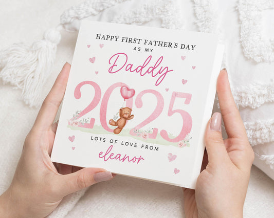 First Fathers Day Card, Fathers Day Card From Baby, Personalised Fathers Day Card, Daddy Card, Cute Bear Card, 2025 Fathers Day Card