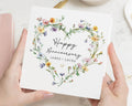 Anniversary Card, Personalised Anniversary Card, Floral Heart Card, Anniversary Card for Couple, Custom Anniversary Card for Him or Her