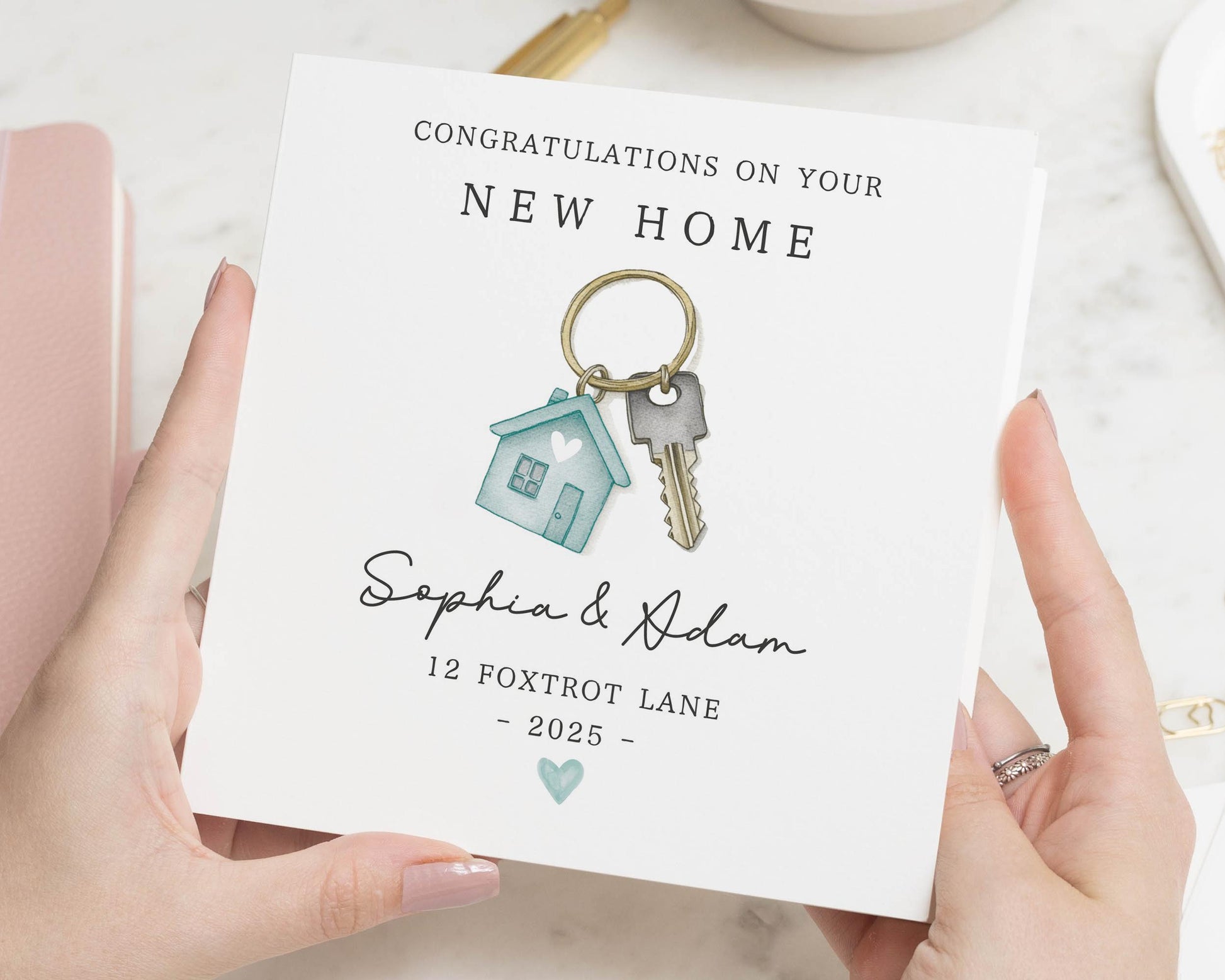 New Home Card, Personalised New Home Card, Housewarming Card, Congratulations Card, New Home Gift, Custom Address Card