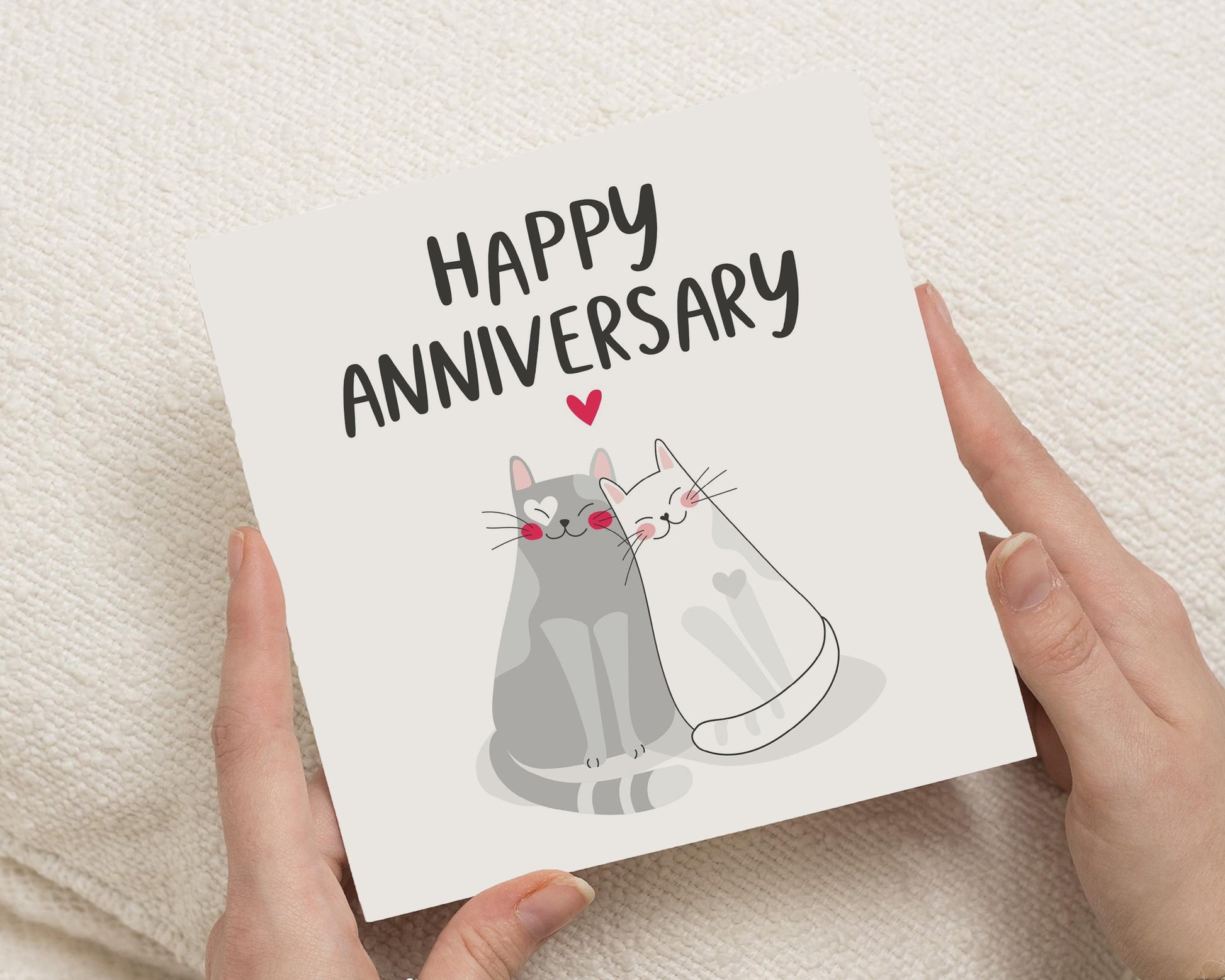 Anniversary Card, Anniversary Card for Couple, Cat Anniversary Card, Cute Anniversary Card, Anniversary Card for Him or Her