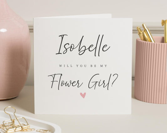Will You Be My Flower Girl Card, Personalised Flower Girl Proposal, Flower Girl Card, Wedding Card, Custom Bridal Party Card