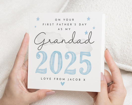 First Fathers Day Card for Grandad, Fathers Day Card from Baby, Personalised Grandad Card, Fathers Day Card 2025