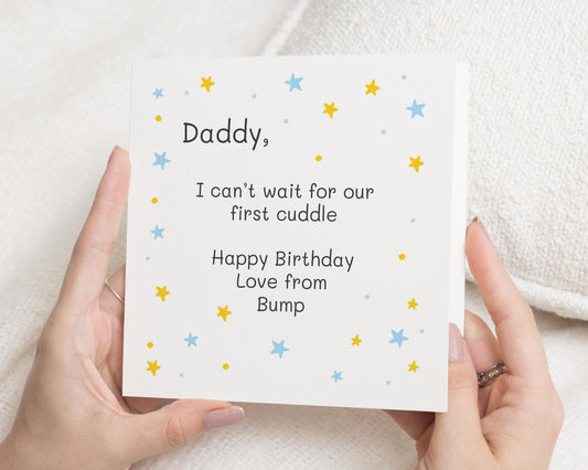 Birthday Card for Daddy, Birthday Card from the Bump, Daddy to Be Birthday Card, Cute Birthday Card for Dad, First Birthday Card