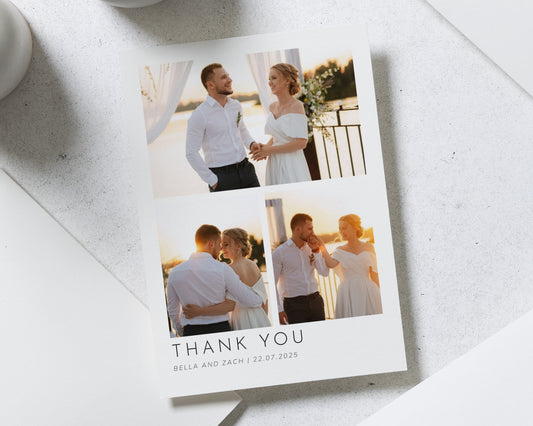 Personalised Wedding Thank You Card, Photo Wedding Thank You Card, Wedding Thank You Cards, Custom Thank You Card