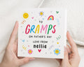 Fathers Day Card for Gramps, Personalised Fathers Day Card, Card from Grandchild, Cute Fathers Day Card, Card for Him