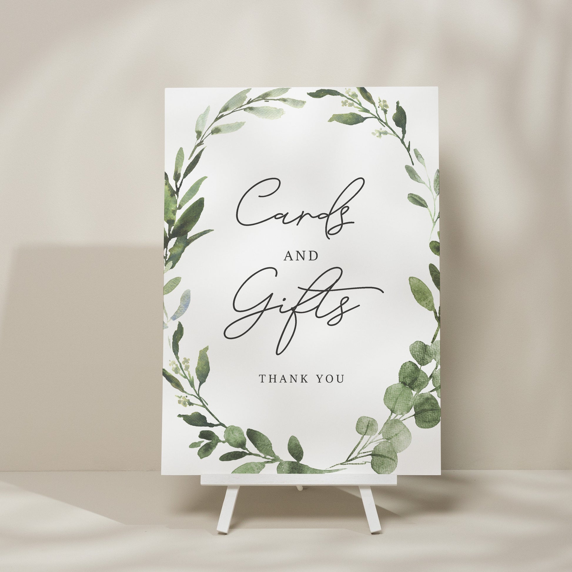 Botanical Wedding Cards And Gifts Sign, Eucalyptus Sign, Gifts Wedding Sign, Cards Wedding Sign, Simple Design 'Alethea'