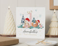 First Christmas Card, Personalised 1st Christmas Card, Baby Girl Christmas Card, Woodland Animal Christmas Card, First Christmas Gift
