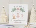 First Christmas Card for Granddaughter, Personalised Granddaughter Christmas Card, Special Granddaughter Christmas Card, Ballet Bear Card