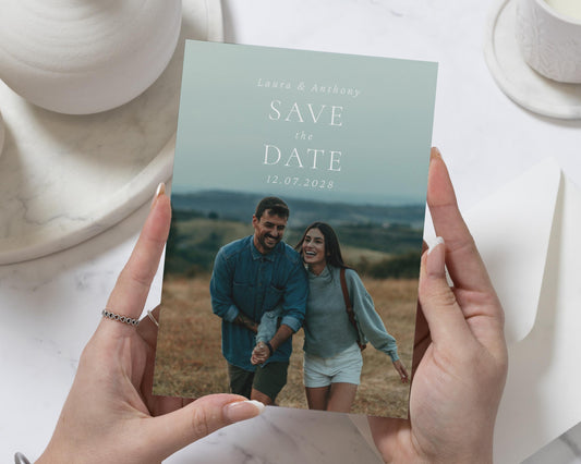Personalised Save the Date Card, Photo Save the Date Card, Wedding Save the Date, Custom Save the Date, Simple Save the Date Card